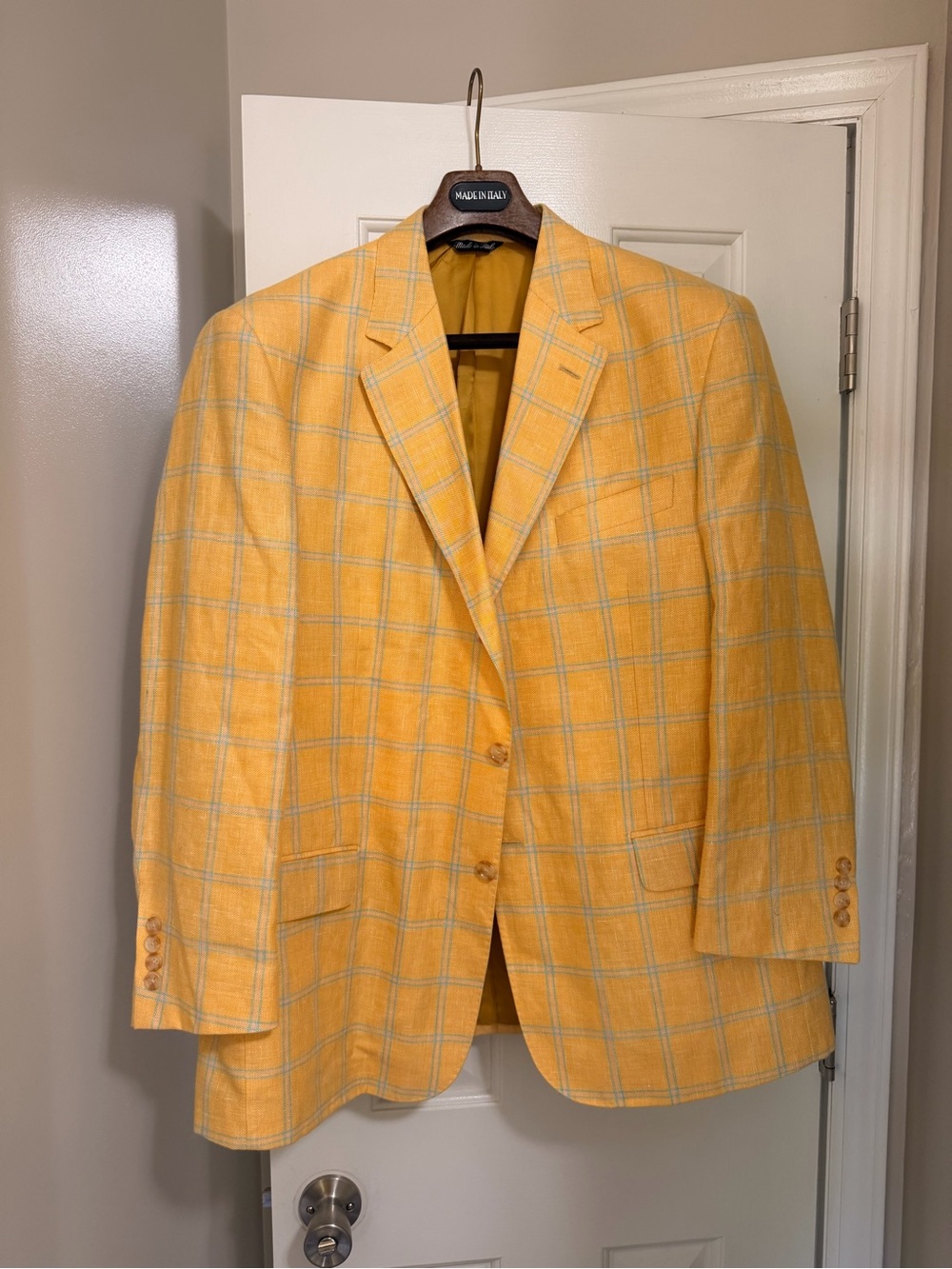 Peter Millar Yellow Windowpane Sportcoat